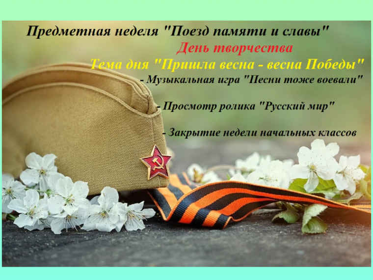 Неделя начальных классов "Поезд памяти и славы".